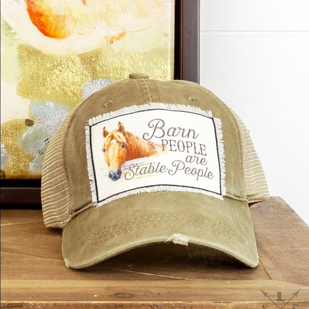 Barn People are Stable People Horse Patch Hat